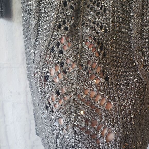 STUDIO Y Loose Knit Sequin Tunic Sweater - Picture 2 of 8